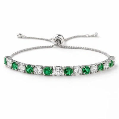 Donatello Gian Created Adjustable Tennis Bracelet In Green