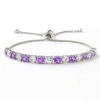 Donatello Gian Created Amethyst Adjustable Tennis Bracelet In Purple