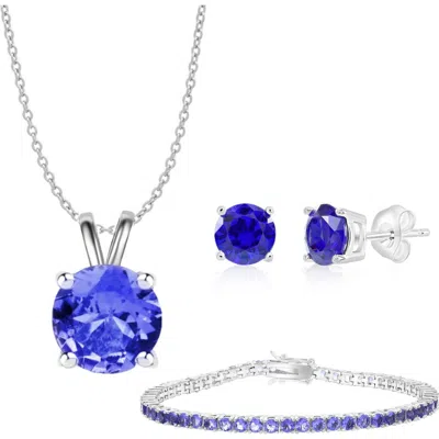 Donatello Gian Created Tanzanite Jewelry Set