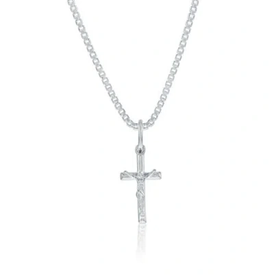 Donatello Gian Cross Pendant Necklace In Silver