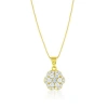 Donatello Gian Crystal Cluster Pendant Necklace In Gold