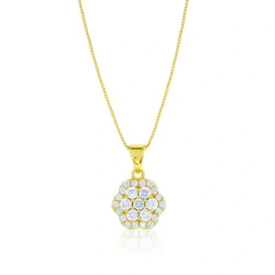 Donatello Gian Crystal Cluster Pendant Necklace In Gold