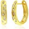 Donatello Gian Crystal Huggie Earrings In Gold