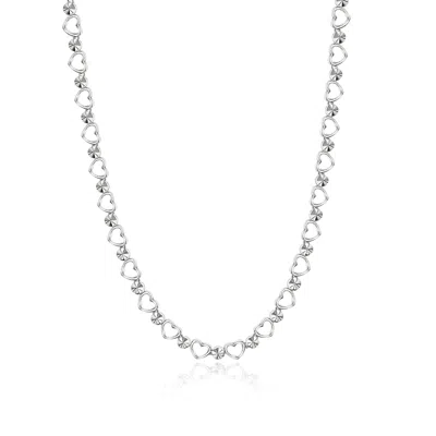Donatello Gian Diamond Cut And Hearts Necklace