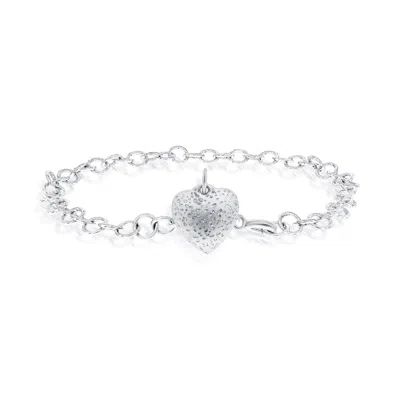 Donatello Gian Diamond Cut Heart Bracelet