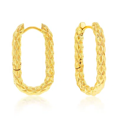Donatello Gian Diamond Cut Hoop Earrings
