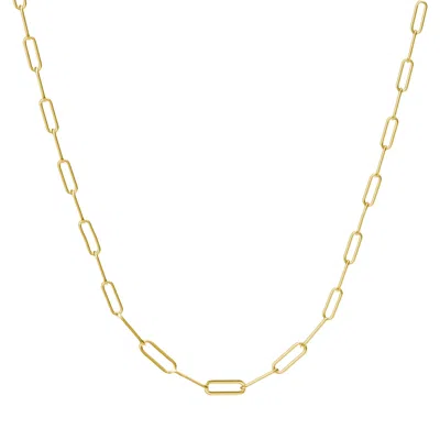 Donatello Gian Gold-plated 2.5mm Thin Paperclip Necklace In Multi