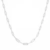 Donatello Gian Rhodium Plated 2.5mm Clip Link Necklace