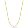 Donatello Gian Gold-plated 925 Sterling Silver 3mm Herringbone Necklace
