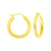 Donatello Gian Gold-plated 925 Sterling Silver Thick Hoop Earrings
