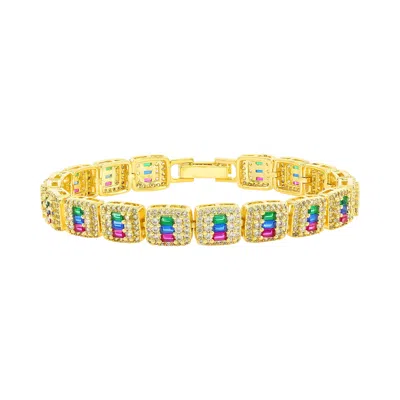 Donatello Gian Gold-plated Fancy Tennis Bracelet