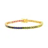 Donatello Gian Gold-plated Round Cut Tennis Bracelet