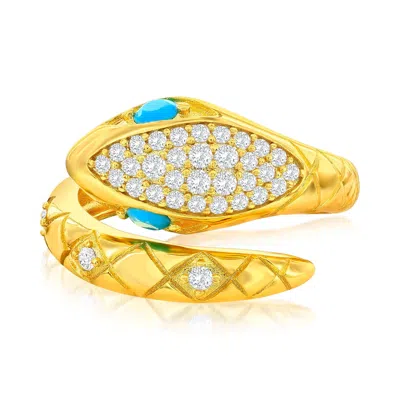 Donatello Gian Gold-plated Snake Ring