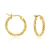 Donatello Gian Gold-plated Twisted Hoop Earrings