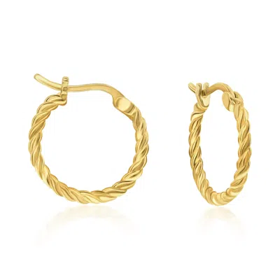 Donatello Gian Gold-plated Twisted Hoop Earrings In Yellow