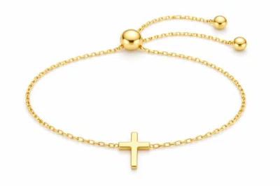 Donatello Gian Gold-tone Adjustable Cross Bracelet
