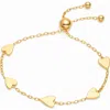 Donatello Gian Gold-tone Adjustable Heart Bracelet In Gold