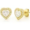 Donatello Gian Gold-tone Halo Heart Earrings In Gold