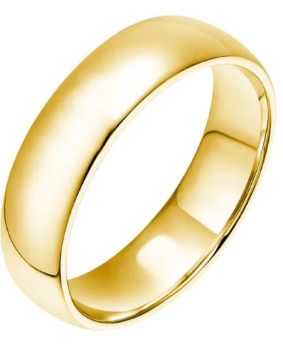 Donatello Gian Gold-tone Sterling Silver 6mm Wedding Band
