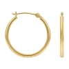 Donatello Gian Gold-tone Sterling Silver Hoops In Yellow