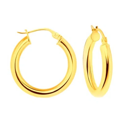 Donatello Gian Gold-tone Sterling Silver Thick Hoop Earrings In Yellow