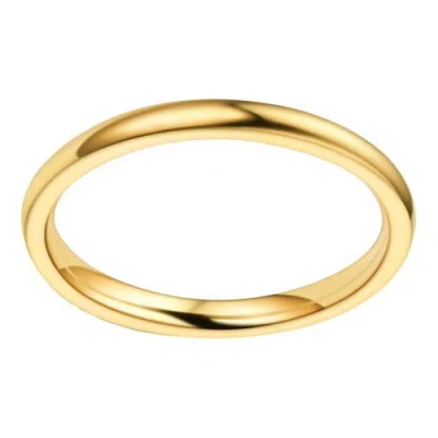 Donatello Gian Gold-tone Sterling Silver Thin Wedding Band