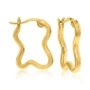 Donatello Gian Gold-tone Wavy Hoop Earrings In Gold