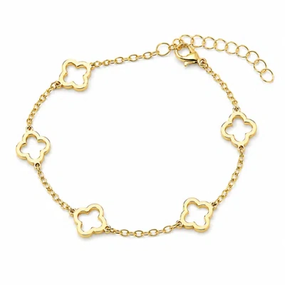 Donatello Gian Gold-flashed Clover Bracelet