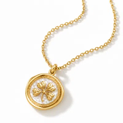 Donatello Gian Gold-tone Clover Pendant Necklace