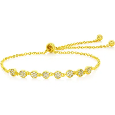 Donatello Gian Gold-tone Crystal Adjustable Bracelet In Orange