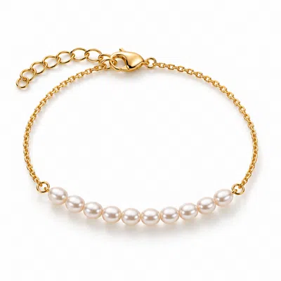 Donatello Gian Gold-tone Dainty Pearl Bracelet