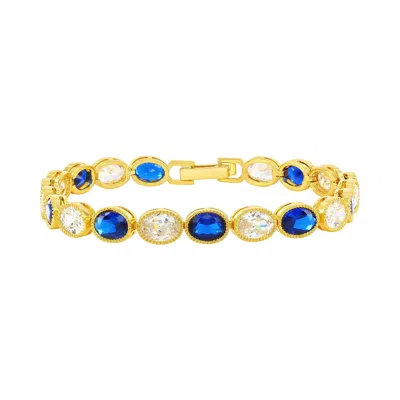 Donatello Gian Graduated Cut Tennis Bracelet In Silver