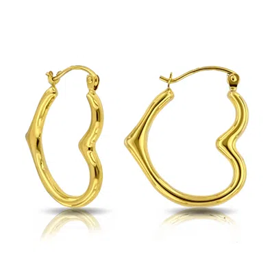 Donatello Gian Hanging Heart Hoop Earrings