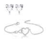 Donatello Gian Heart Bracelet And Earrings Set