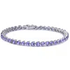 Donatello Gian Heart Cut Tanzanite Tennis Bracelet