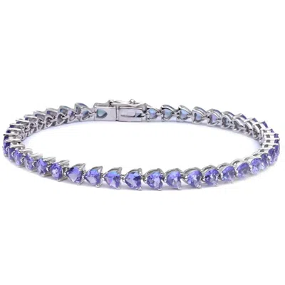Donatello Gian Heart Cut Tanzanite Tennis Bracelet