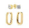Donatello Gian Hoop And Studs Earrings Set