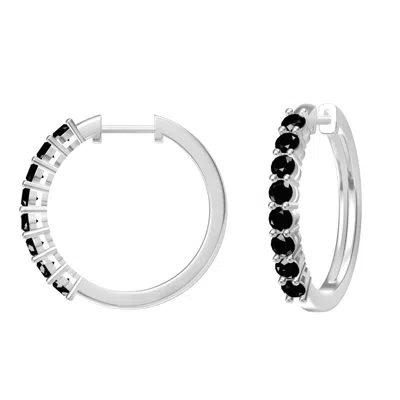 Donatello Gian Large Black Hoop Earrings