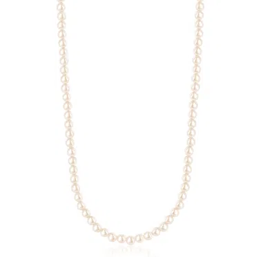 Donatello Gian Long 30 Inch Shell Pearl Necklace In White