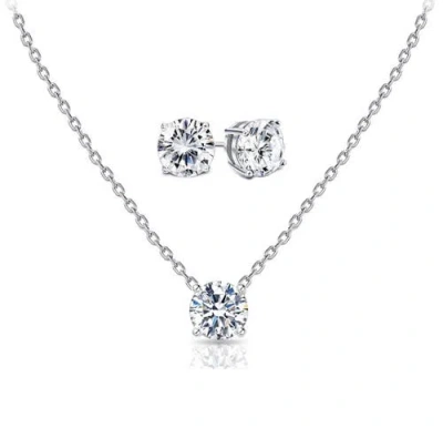 Donatello Gian Necklace And Earrings Set In Silver