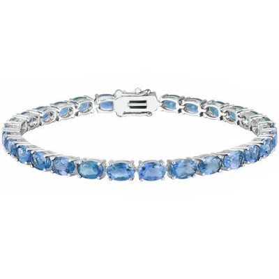 Donatello Gian Oval Cut Tennis Bracelet In Silver
