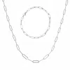 Donatello Gian Paperclip Necklace And Bracelet