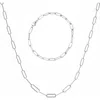 Donatello Gian Paperclip Necklace And Bracelet In Silver