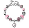 Donatello Gian Pink Crystal Mom Charm Bracelet
