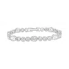 Donatello Gian Princess Cut Halo Tennis Bracelet
