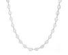 Donatello Gian Rhodium Plated Puffed Link Necklace