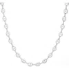 Donatello Gian Rhodium Plated Puffed Link Necklace In Silver