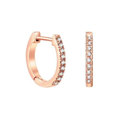 Donatello Gian Rose-flashed Mini Huggie Earrings