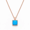 Donatello Gian Rose Gold Flashed Sterling Silver Opal Necklace In Gold