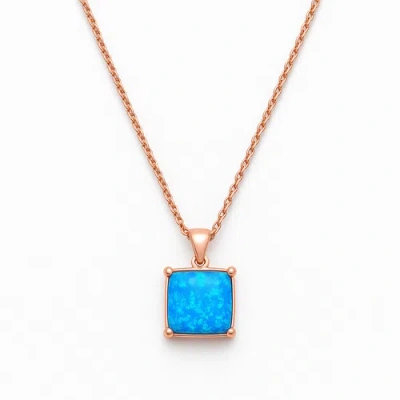 Donatello Gian Rose Gold Flashed Sterling Silver Opal Necklace